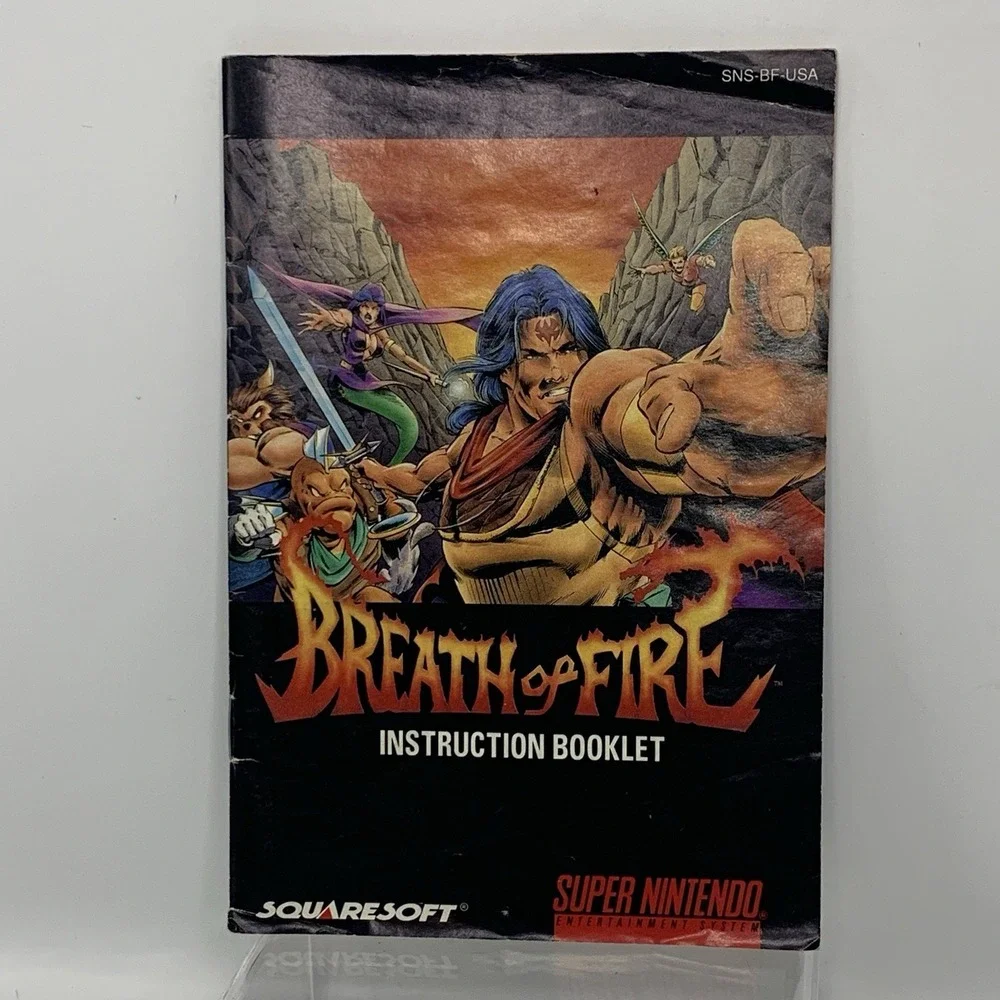 Breath of Fire Super Nintendo SNES with Game Cartridge, Box, Tray, Manual & Map